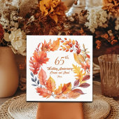 65e bruiloft Jubileum Herfst Bloemen Servet