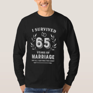 65e bruiloft Jubileum koppels Echtgenote Vrouw 65  T-shirt