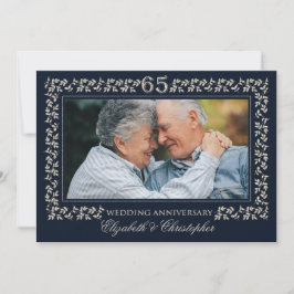 65e bruiloft Jubileum Partij | Aangepaste foto Kaart