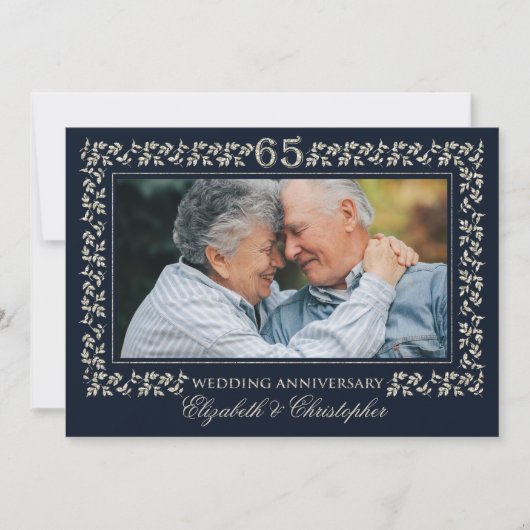 65e bruiloft Jubileum Partij | Aangepaste foto Kaart (Voorkant)