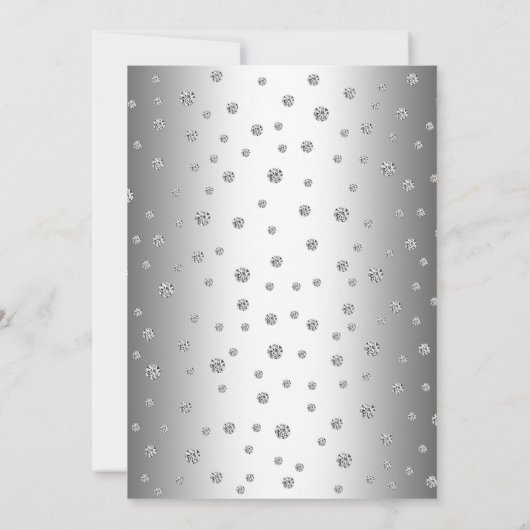 65e bruiloft Jubileum Uitnodiging - Silver White (Achterkant)