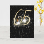 65e bruiloft-sparklers kaart (Gele Bloem)