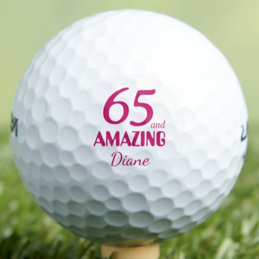 65e cadeau voor collega Roze Geweldig Modern Golfballen