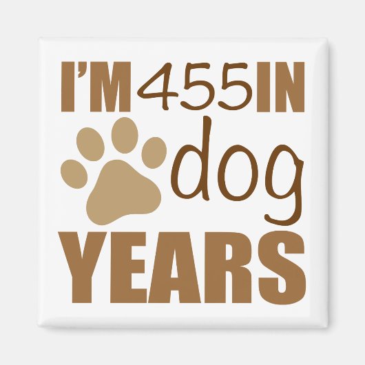 65e geboorte Dog Jaren Magneet (Voorkant)