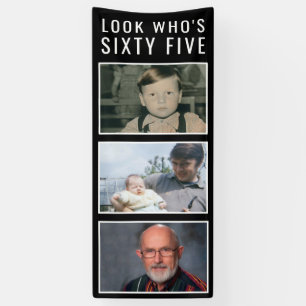 65e geboortedag fotobanner spandoek