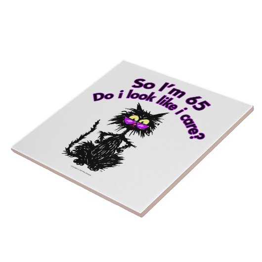 65e geboortedag tegeltje (Zijkant)