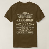 65e geboortedag van vrouwen: legende decembe t-shirt (Design voorkant)