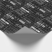65e gepersonaliseerd monogram van de Fun-partij op Cadeaupapier (Hoek)