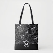 65e gepersonaliseerd monogram van de Fun-partij op Tote Bag (Voorkant)
