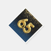 65e goudballonnen en Confetti Napkins Servet (Hoek)
