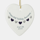 65e huwelijksdag man en vrouw keramisch ornament (Rechts)