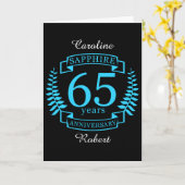65e huwelijksverjaardag SAPPHIERE Kaart (Gele Bloem)