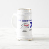 65e Infanteriedivisie Association Beer Stein Bierpul (Voorkant links)