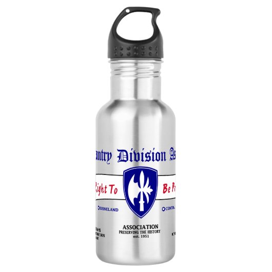 65e Infanteriedivisie Association Water Bottle Waterfles (Voorkant)