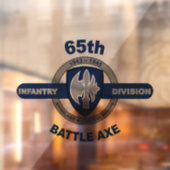 65e Infanteriedivisie Battle Ax, statisch op voorz Raamsticker (Vel 2)