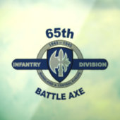 65e Infanteriedivisie Battle Ax, statisch op voorz Raamsticker (Vel 3)