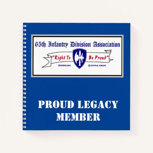 65e infanteriedivisie notitieboek (Voorkant)