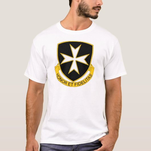 65e infanteriestelsel - Honor et fidelitas T-shirt (Voorkant)
