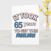 65e jaar design kaart (Gele Bloem)