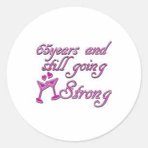 65e jaardag ronde sticker