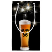 65e jaarsparkler in bier klein cadeauzakje (Voorkant)