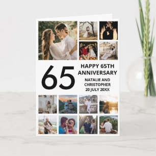 65e Jubileum 13 Foto Collage Black and White Kaart