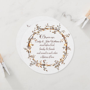 65e Jubileum feest gloeiende herfstbes krans Kaart