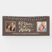 65e Jubileum Foto's & nu | Champagne Spandoek (Horizontaal)