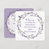 65e Jubileum Lavender Wreath Kaart (Voorkant / Achterkant)