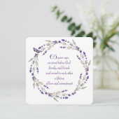 65e Jubileum Lavender Wreath Kaart (Staand voorkant)