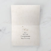 65e Jubileum Love Font met Leaves Kaart (Binnen)