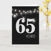 65e Jubileum met lampjes en sterren Kaart (Gele Bloem)