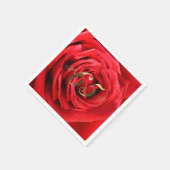 65e Jubileum Rood rozen Hart Elegant Servet (Hoek)