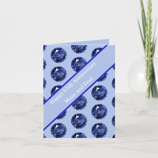 65e Jubileum Saffier bewerkbaar Kaart (Voorkant)