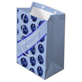 65e Jubileum Saffier bewerkbaar Medium Cadeauzakje (Voorkant Gekanteld)