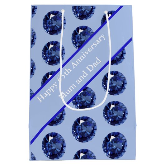 65e Jubileum Saffier bewerkbaar Medium Cadeauzakje (Achterkant)