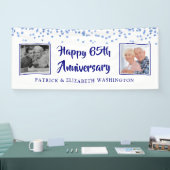 65e Jubileum Sapphire Blue Confetti Foto Spandoek (Beurs)