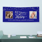 65e Jubileum Sapphire Blue String Lights Foto Spandoek (Beurs)