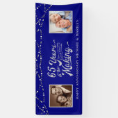 65e Jubileum Sapphire Blue String Lights Foto Spandoek (Verticaal)