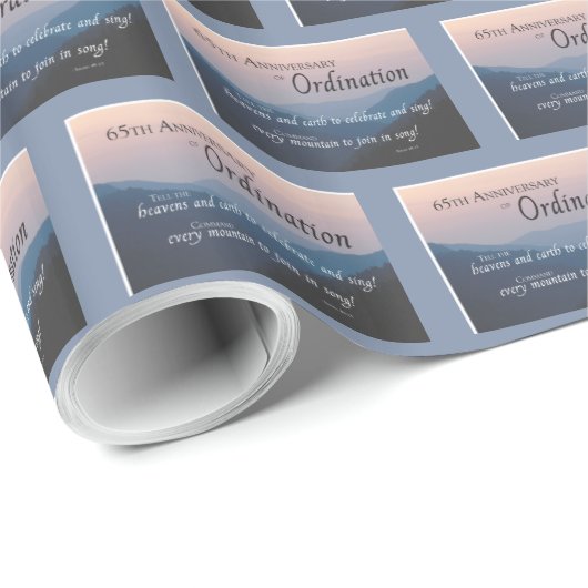 65e Jubileum van coördinaten Cadeaupapier (Rol Hoek)