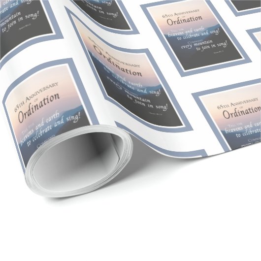 65e Jubileum van coördinaten Cadeaupapier (Rol Hoek)