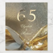 65e Jubileum van het huwelijk 65 jaar Jubilee Wijn Etiket (Enkel label)