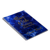 65e Jubileum voor bruiloft Guest Book Blue Sapphir Notitieboek (Rechterzijde)