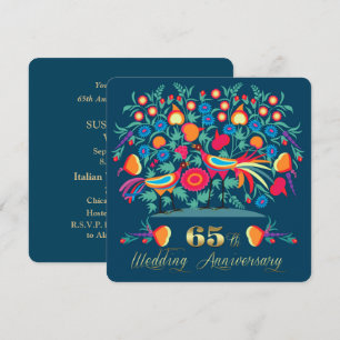 65e Jubileum voor weddenschappen Folk Art Kaart