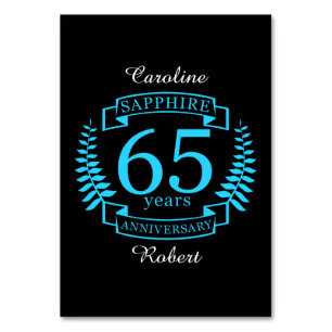65e JUBILEUM voor weddenschappen SAPPHIRE Kaart