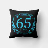 65e JUBILEUM voor weddenschappen SAPPHIRE Kussen (Achterkant)