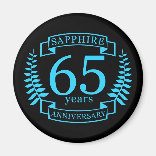 65e JUBILEUM voor weddenschappen SAPPHIRE Magneet (Voorkant)