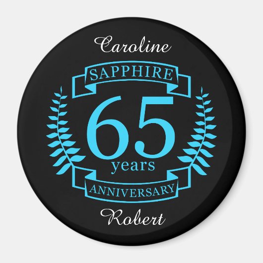 65e JUBILEUM voor weddenschappen SAPPHIRE Magneet (Voorkant)