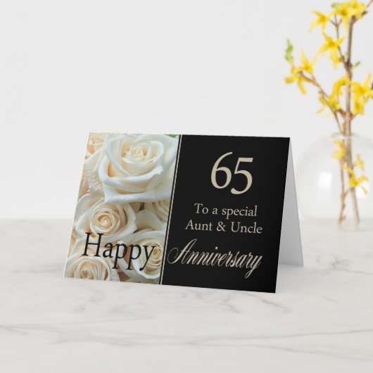 65e Jubileum voor weddenschappen Tunt en oomroze r Kaart (Gele Bloem)