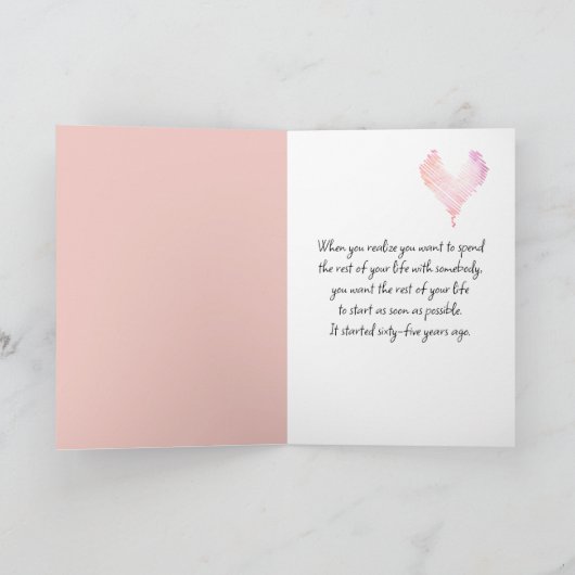 65e Jubileum wasknijpers op een waslijn Kaart (Binnen)